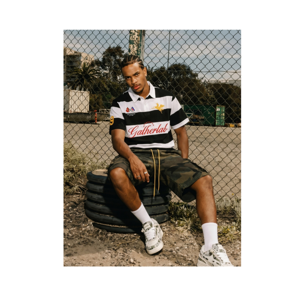 STRIPED - POLO TEE